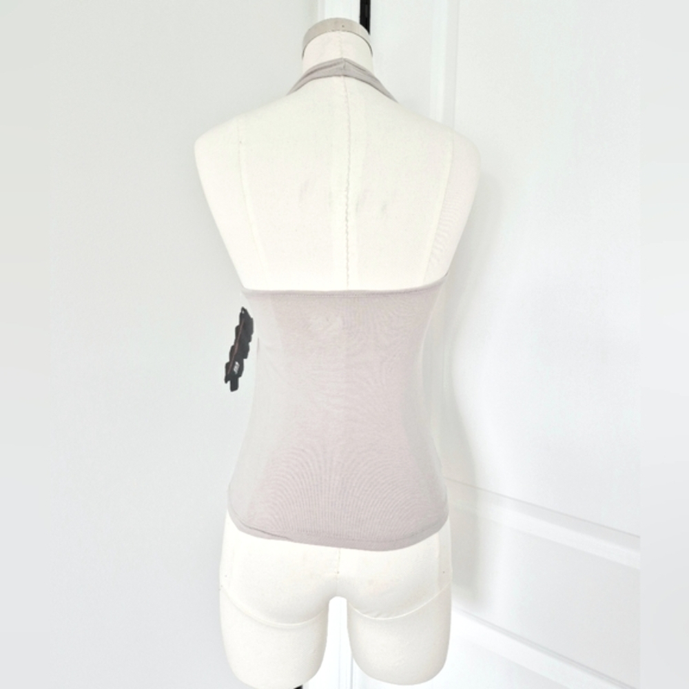 ACDC Back In Black Gray Halter Top Concert Fall Gift Party Rock Sexy Spring 80s - Picture 6 of 9